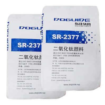 SR-2377 Doguide Titanium Dioxide Tio2 Rutile مع 93.0% محتوى TIO2 و 97.0% محتوى Rutile Zr.Al طلاء غير عضوي