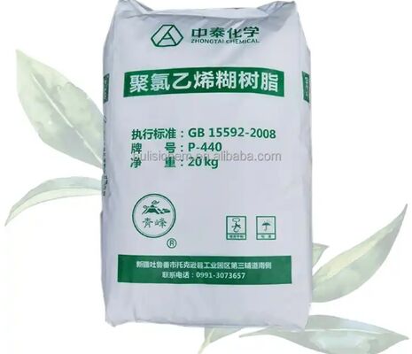 راتنج PVC معلق من Zhongtai، درجة مستحلب P440، بقيمة K تبلغ 74، وزن جزيئي متوسط ولزوجة منخفضة إلى متوسطة