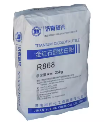 Bluestar Yuxing R868 ثاني أكسيد التيتانيوم الروتيل مع طلاء Zr-Al غير العضوي لقوة تلوين عالية وملح منخفض الذوبان