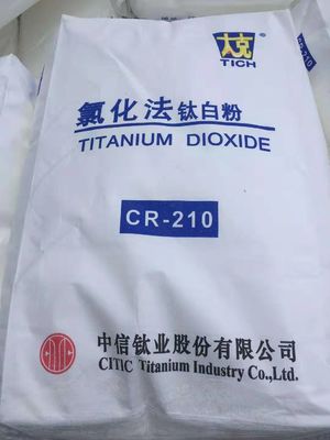 CR-210 ثاني أكسيد التيتانيوم الروتيل مع قوة إخفاء عالية ، وتشتت ممتازة ، وتلوين أزرق للجملة الرئيسية للبوليوليفين